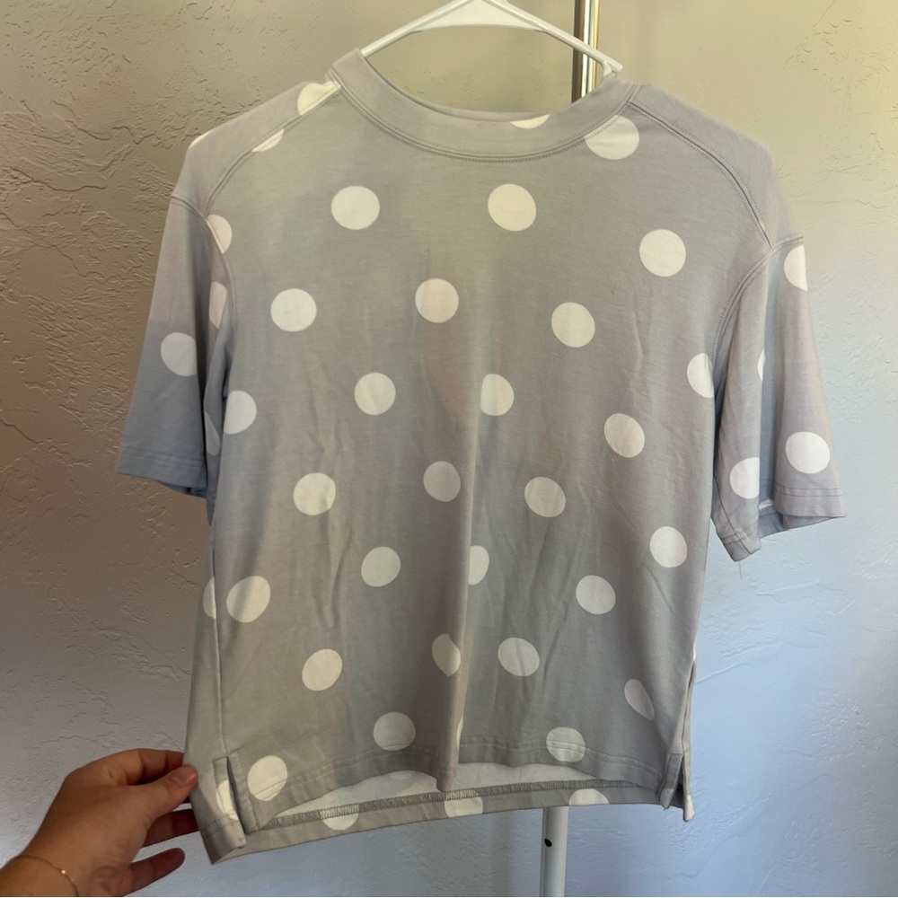 Rachel Zoe Gray Polka Dot T-Shirt